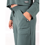 Calça Moletinho Pantalona Verde Musgo