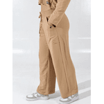  Calça Moletinho Pantalona Caramelo