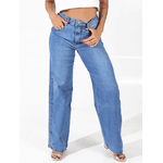 Calça Jeans Wide Leg Feminina