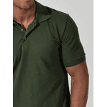  Polo Masculina Verde Musgo