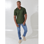  Polo Masculina Verde Musgo