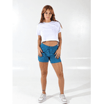 Shorts Moletinho Azul Turquesa