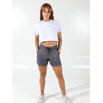 Shorts Moletom Cinza