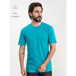 Camiseta Masculina Basic Azul Turquesa 