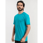 Camiseta Masculina Basic Azul Turquesa 