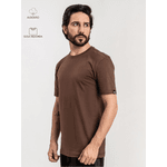Camiseta Masculina Basic Marrom