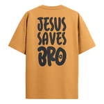 Camiseta Oversized Jesus Saves Bro