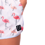 Short Feminino Flamingos Moda Praia ou Academia W2 Premium