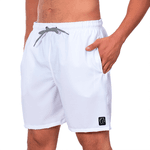 Short Masculino Branco White Moda Praia ou Academia W2 Premium