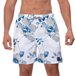 Short Masculino Flores Azuis Moda Praia ou Academia W2 Premium