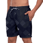 Short Masculino Losango Branco Preto Moda Praia ou Academia W2 Premium