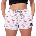 Kit Short Casal Masculino Feminino Flamingos