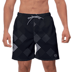 Kit Short Casal Masculino Feminino Losango Branco Preto