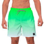 Kit Short Casal Masculino Feminino Degrade Verde e Branco 