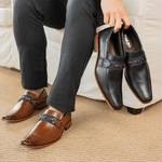 Sapato Masculino Loafer Romani - Couro Preto