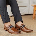 Sapato Masculino Loafer Romani - Couro Havana