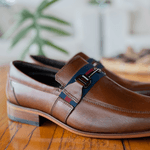 Sapato Masculino Loafer Romani - Couro Havana