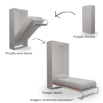 Cama Solteiro Vertical Linha Prime Com Movel