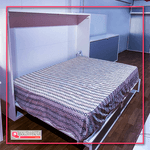 Cama casal horizontal retrátil com escrivaninha linha prime