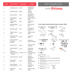 Kit Ferragens Beliche Linha Prime - SH