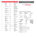 Kit Ferragens Casal Vertical Linha Prime - SH