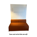 Cama casal vertical linha Slim (sofá sem braços)