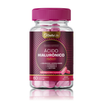 Ácido Hialurônico + Colágeno Hidrolisado para Rugas e Sinais de Expressão - Mastigável Sabor Framboesa - 60 Comprimidos 1000 Mg