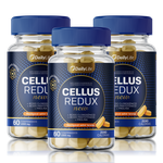 Cellus Redux - Suplemento Para Celulites Varizes e Estrias - 60 Compr Mastigáveis de 1000mg - 3x