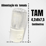 Abajur LED Noturno – Lâmpada Bivolt Luz LED de Tomada com Interruptor - Ilumine suas noites com segurança e estilo!