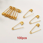 Alfinete de Segurança N-0 - 100 unidades - 27mm - DOURADO
