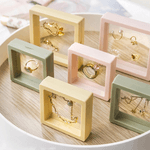 Expositor de Joias Caixa de Exibição Flutuante 3D em Filme Transparente PE - Organizador e Embalagem para Viagem - Display com Moldura para Joias Brincos Colares Pulseiras e Maquiagem