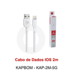 Cabo Carregador USB Lightning IPhone – 2 Metros