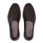 Mocassim Boston em Couro Floater Café