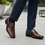 Sapato Social em Couro Sola Milão Café