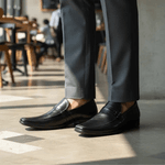 Sapato Social Em Couro Sola Milão Preto