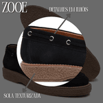 Sapato Masculino Sider ZOOE Camurça Preto