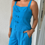 Conjunto Feminino Lacinho - Azul Capri