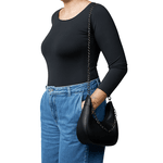 Bolsa Meia-Lua com Corrente Dupla – Inspiração Blogueira 