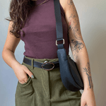 Bolsa Meia Lua Gorgurão – estilo e conforto em uma só peça