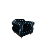 kit Sofá Chesterfield Conde 3 Lugares +2 poltronas + puff Yasbelly Decor 