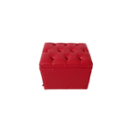 puff retrô chesterfield capitonê VERMELHO