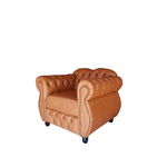 Poltrona Chesterfield Conde 1,00Marrom Caramelo Yasbelly Decor