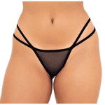 CALCINHA FIO POMPOM PRETA