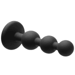 PLUG ANAL DE SILICONE ESCALONADO LUX BLACK RED