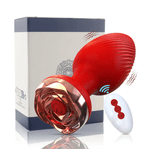 PLUG ANAL VIBRATÓRIO COM CONTROLE ROSA ENCANTADA 