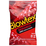 PRESERVATIVO BLOWTEX SABOR MORANGO 3UND