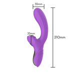 VIBRADOR RABBIT COM SUGADOR RECARREGÁVEL ROXO