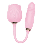 VIBRADOR E SUGADOR ROSA ENCANTADA RECARREGÁVEL 