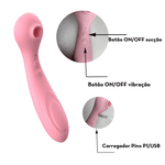 SUGADOR DE CLITORIS DUPLO BASIC RECARREGÁVEL