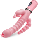 VIBRADOR RABBIT ESTIMULAÇÃO TRIPLA RECARREGÁVEL